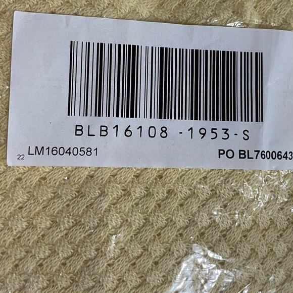 Blair Women's Size Small Crew Neck Long Sleeve Woven Pullover Knit Top Yellow - Picture 9 of 11